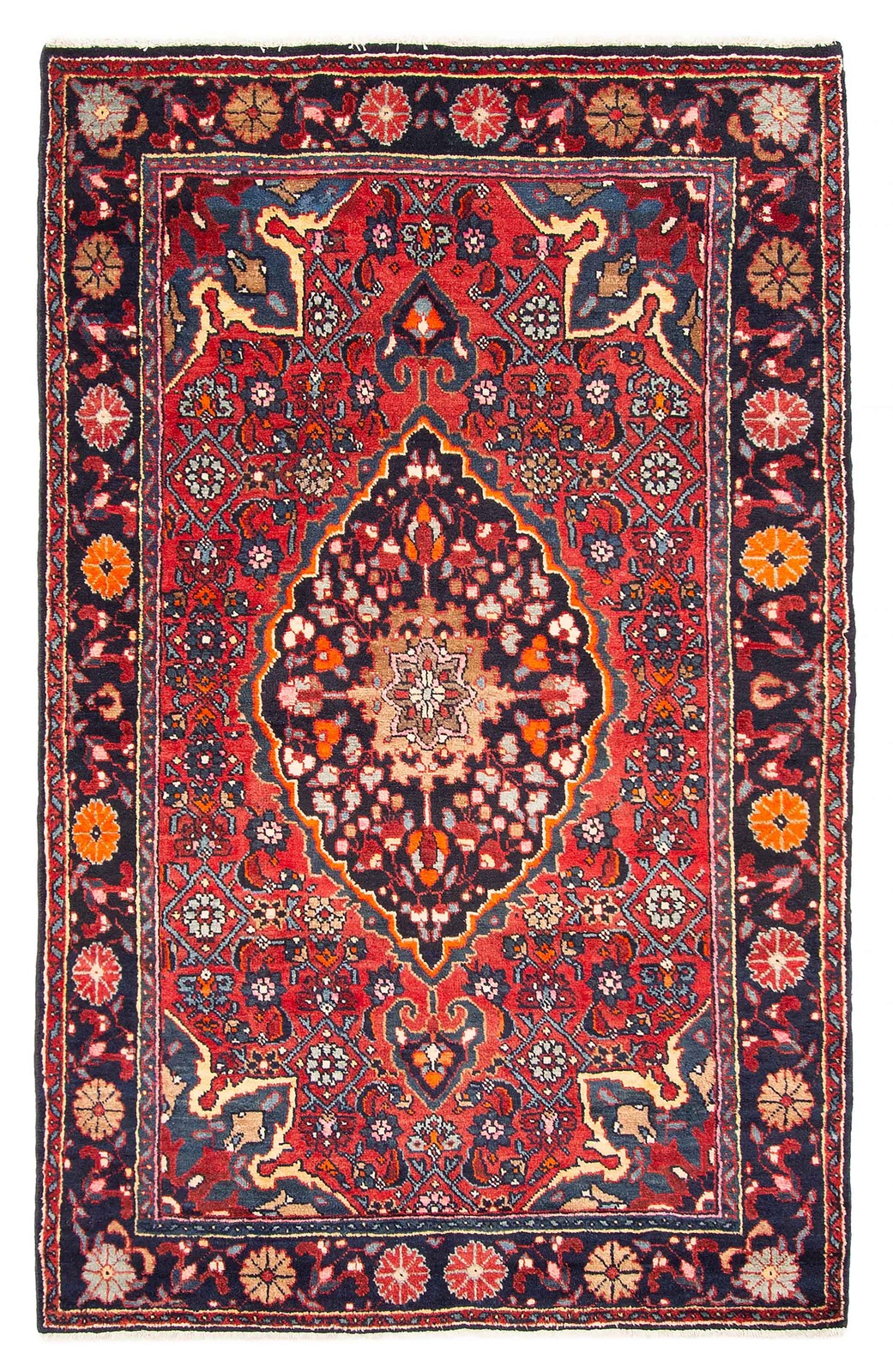 Vintage Traditional Hand-Knotted Area Rug 4'2" x 6'8" Oriental Wool Carpet gallery