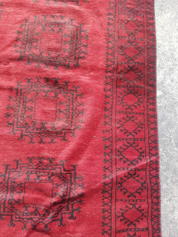 Vintage Hand Made Traditional Rug Oriental Wool Multicolor Carpet 260x105 cm gallery