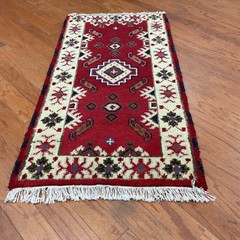 Handmade Indo Kazak Wool Rug 2′ X 3′
