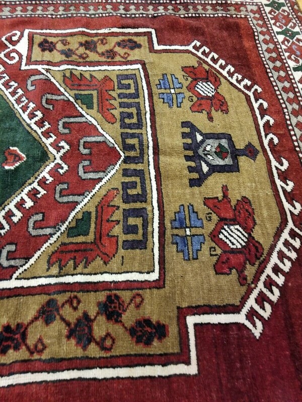 Antique Cr1900-1939's Wool Pile Natural Color Nagorno-Karabahk Area Rug 6x9ft gallery