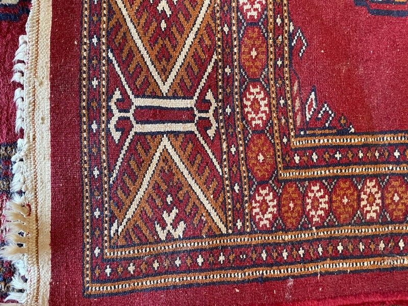 Vintage Wool Runner Geometric Hand Knotted  23' x 31" gallery