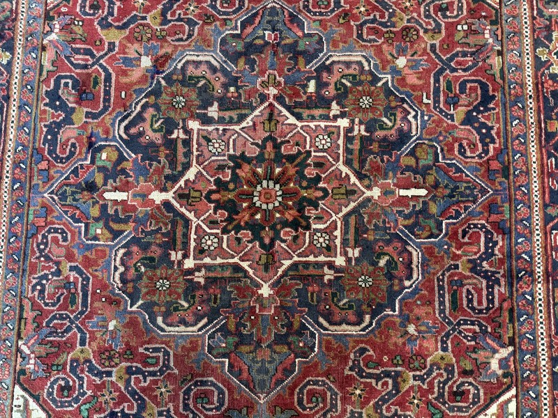 Per'sian Heriz Rug 6.6 x 9 Geometric Tribal Carpet Medium Size gallery