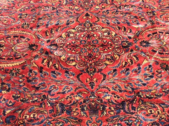 ANTIQUE ORIENTAL RUG CIRCA 1920 HAND KNOTTED WOOL 13' X 11' gallery