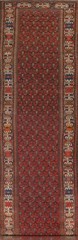 Pre-1900 Vegetable Dye Traditional Hand-made Long Runner Antique Rug 4×17 Carpet