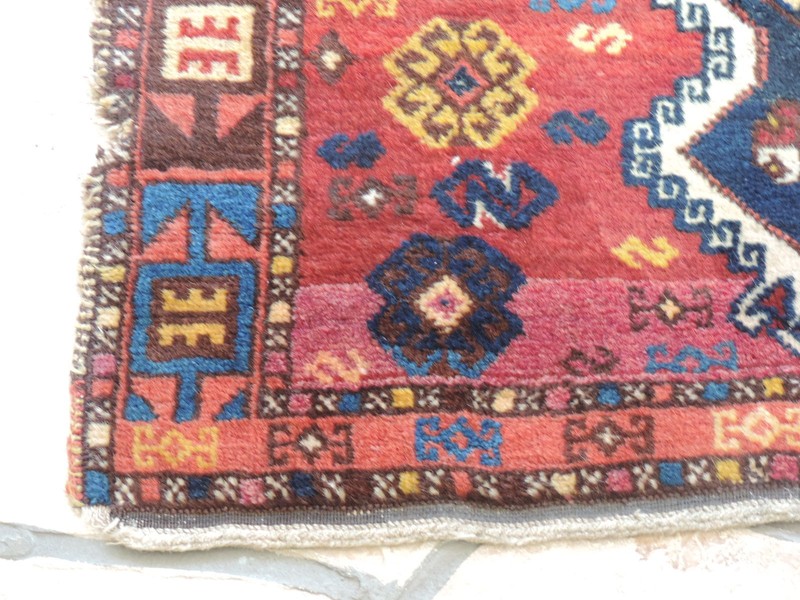 33" x 35" Antique Almost Square Caucasian Turkish Fragment gallery