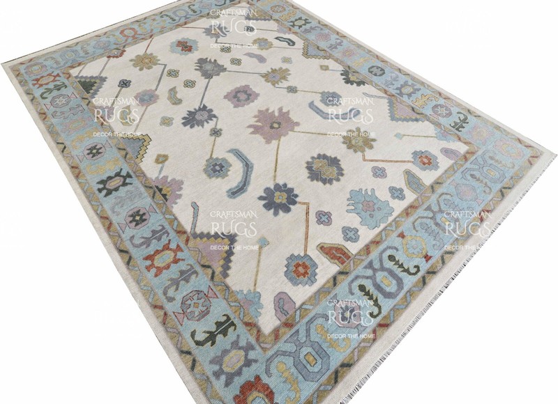 9x12 Ivory Hand made Traditional Living Area Rugs, Contemporary Floor Carpet gallery