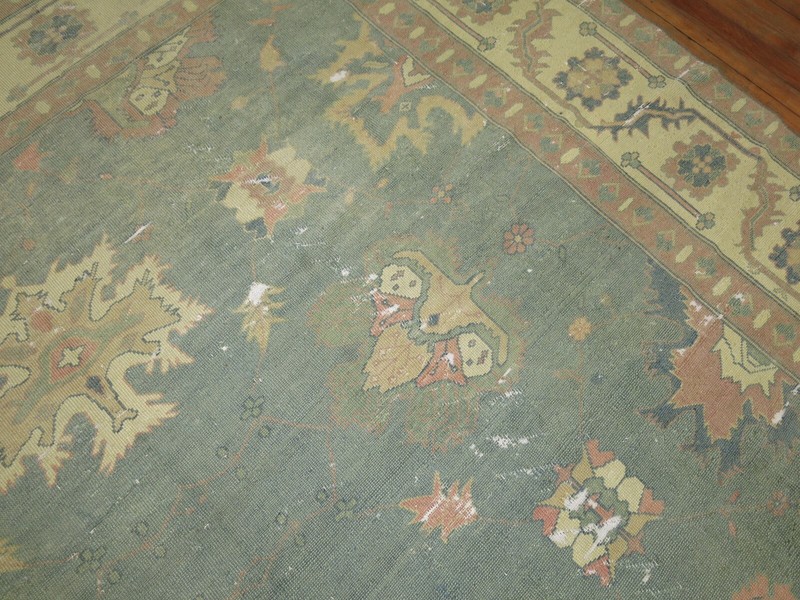 Modern Turkish Oushak Rug Size 9'x13'6'' gallery