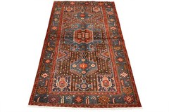 Vintage Tribal Oriental 4’2” x 6’9” Brown Wool Traditional Hand-Knotted Area Rug
