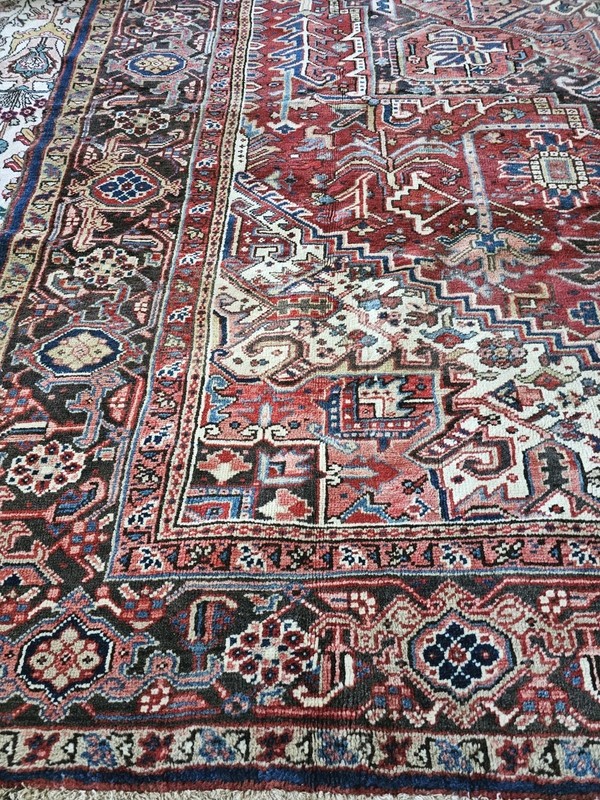 8.7x11.11 ANTIQUE FINE HERIZ RUG SERAPI VINTAGE USHAK KAZAK CAUCASIAN SHIRVAN gallery