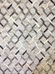 Contemporary Cowhide – Modern Leather Rug – Viscose Carpet – 5 x 8 ft.