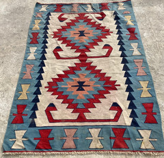 Vintage Traditional Handmade Beautiful Turkish Kilim Floor Rug Carpet 170×113 cm