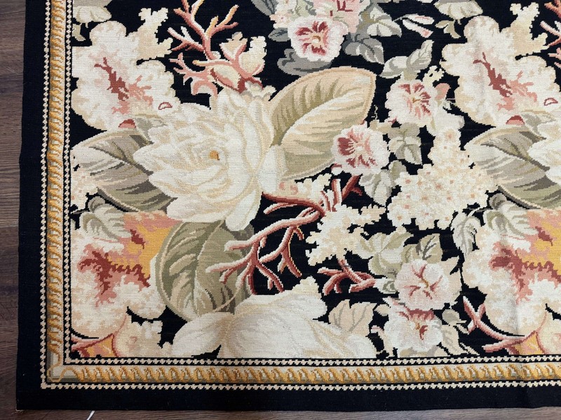 Palace Size Needlepoint Rug 13x17 Extra Large Wool Floral Handmade Carpet gallery