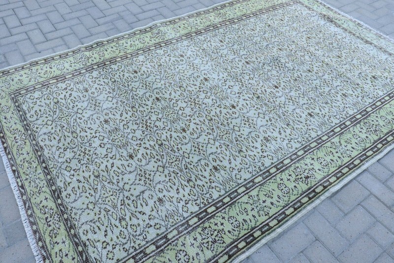5.9x9.1 ft Large Rug, Vintage Rug, Turkish Rug, Oushak Rug, Anatolian Rug gallery