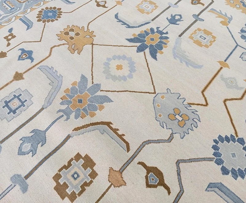 Muted White Oushak Rugs 4x6 5x7 6x9 8x10 9x12 10x14 12x15 Handmade Turkish Rugs gallery
