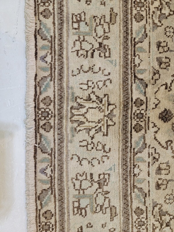 Antique Oriental Hand-Knotted Wool Area Rug Distressed Beige/Green 6'6" x 9'8" gallery