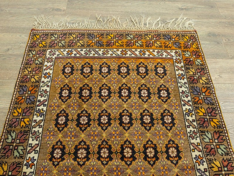 Warm Earth Tone Runner 4x12 Hand-Knotted Turkish Oushak Heritage Living gallery