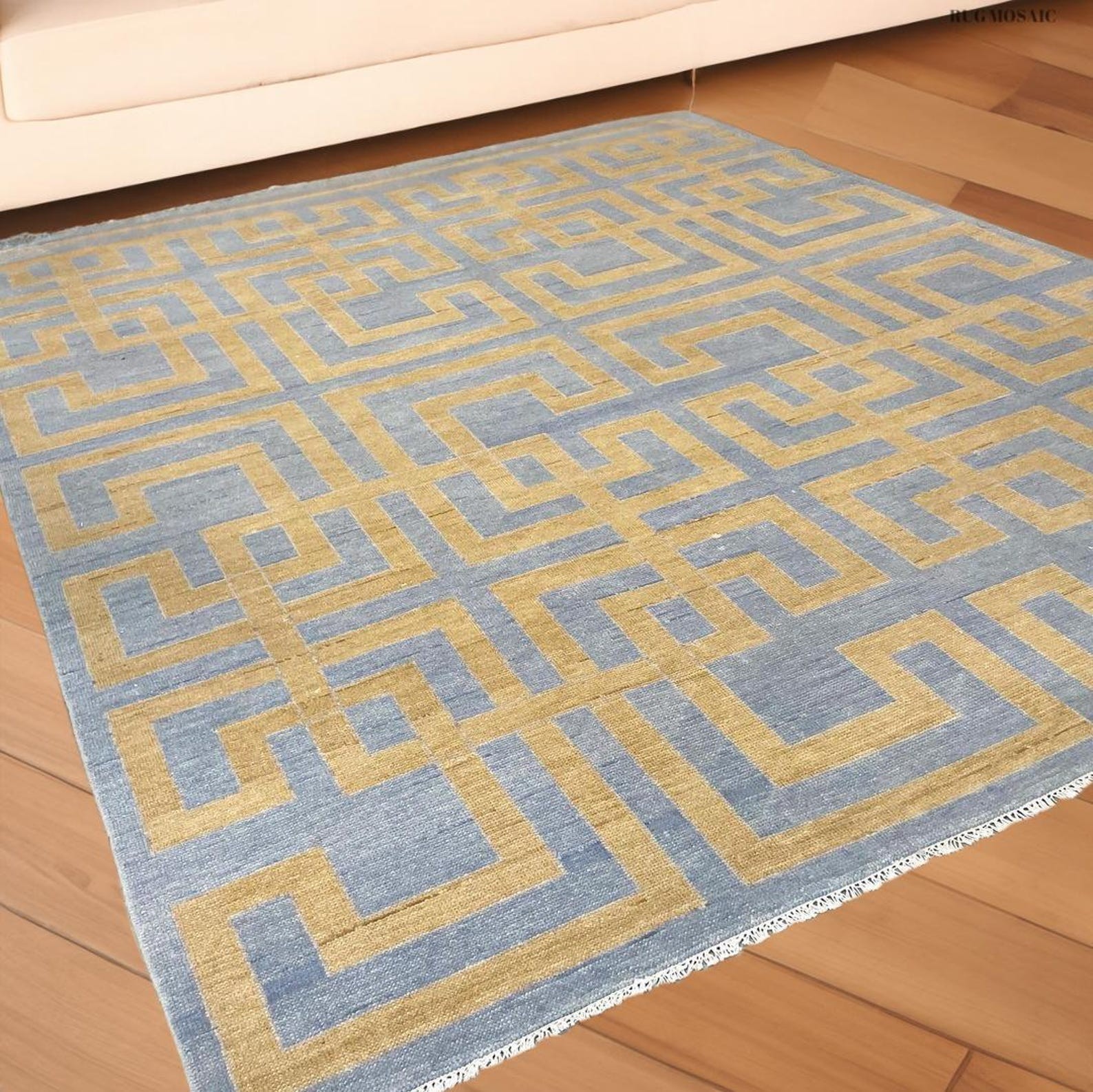 Vintage Turkish Oushak Rug, Beige 9X12 ft, Handmade Wool, Bohemian Anatolian gallery