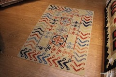 Caucasian Design 5×7 FT. Southwestern Kazakh handmade tribal kilim RUG