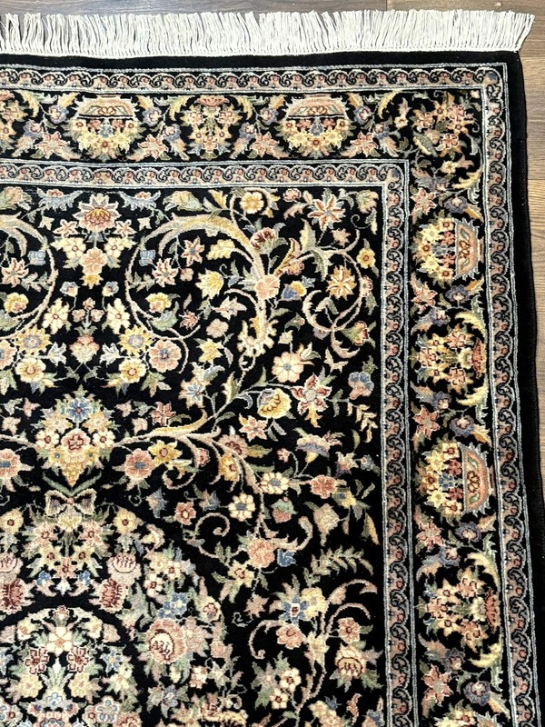 Sino Per'sian Rug 4x6 Very Fine 260 KPSI Floral Medallion Hand Knotted Wool gallery