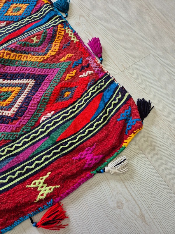 Vintage Turkish Handwoven Kilim Pillow Cover 19x36'' Anatolian Tribal Rug Pillow gallery