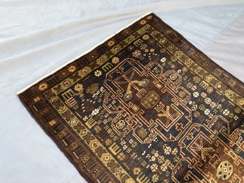 2'7 x 4'7 ft Vintage Afghan Baluchi Zakani Rug Hand Knotted Oriental Carpet gallery