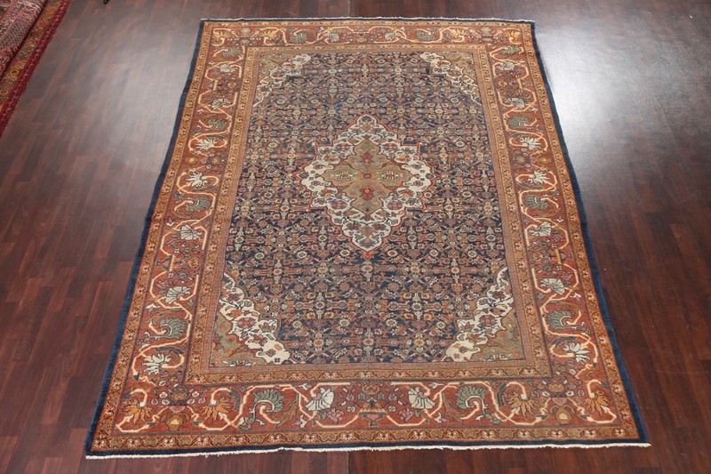 Pre-1900 Antique Mahal Hand-knotted Area Rug Vegetable Dye Oriental 9x12 Carpet gallery