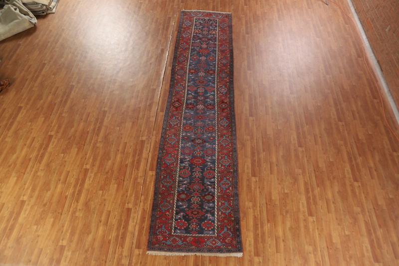 Antique Vegetable Dye Heriiz Bakhshayesh Hand-knotted Hallway Runner Rug 3x16 gallery