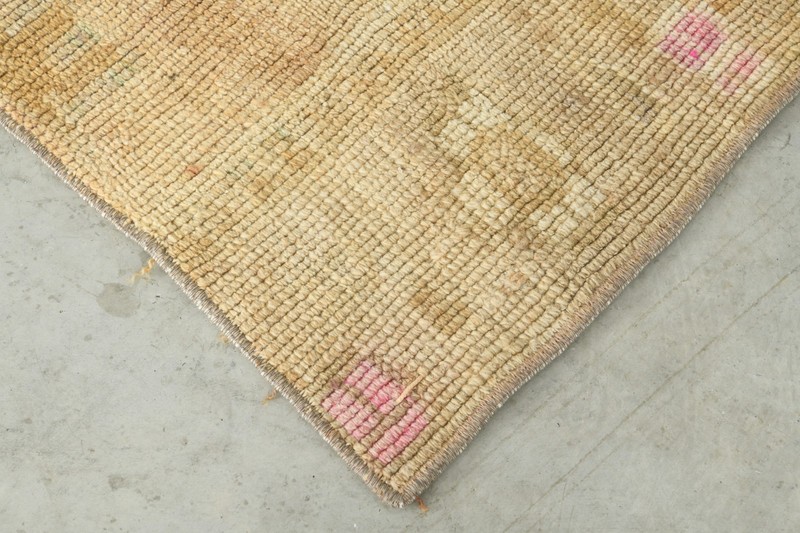 Small Turkish Antique Carpet Vintage Rug 1x3 Old Handmade Oushak Area Rug 569 gallery