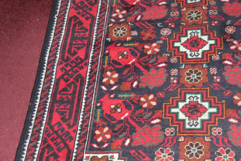 Afghan Belutch Baluchi Rug Carpet Red Tribal Designs 78" X 42" gallery