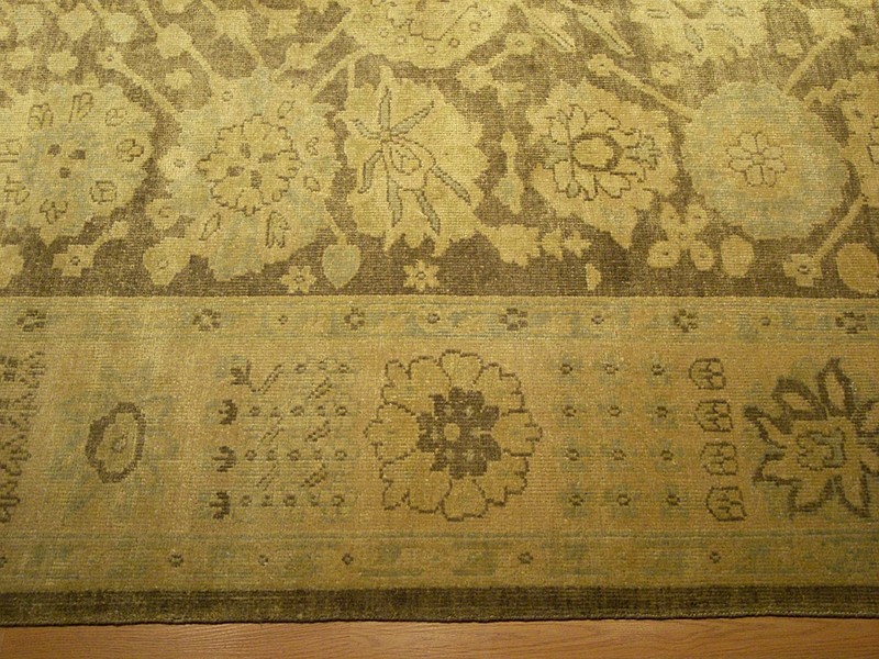 8 x 10 HANDMADE HAND KNOTTED OUSHAK RUG_Vegetable Dyed Hand Spun Soft Fine Wool gallery