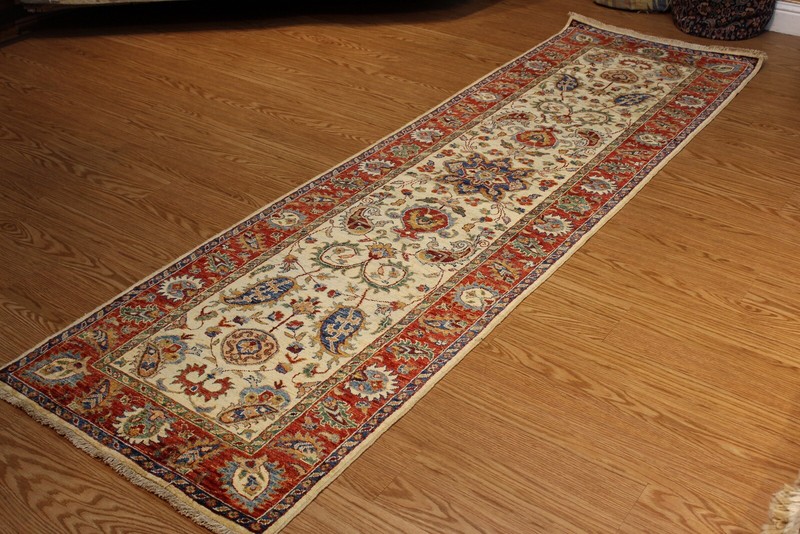 _HALL_RUNNER_RUG 10 Ft. Fine Quality Handmade Rug hand knotted vegetable dyed gallery