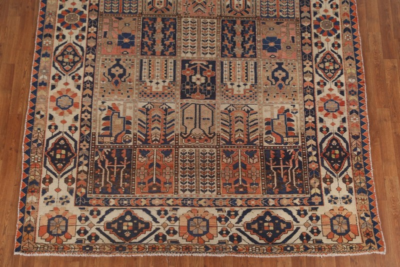 Garden Design Vintage Area Rug 7x10 Ft Hand-Knotted Tribal Oriental Wool Carpet gallery