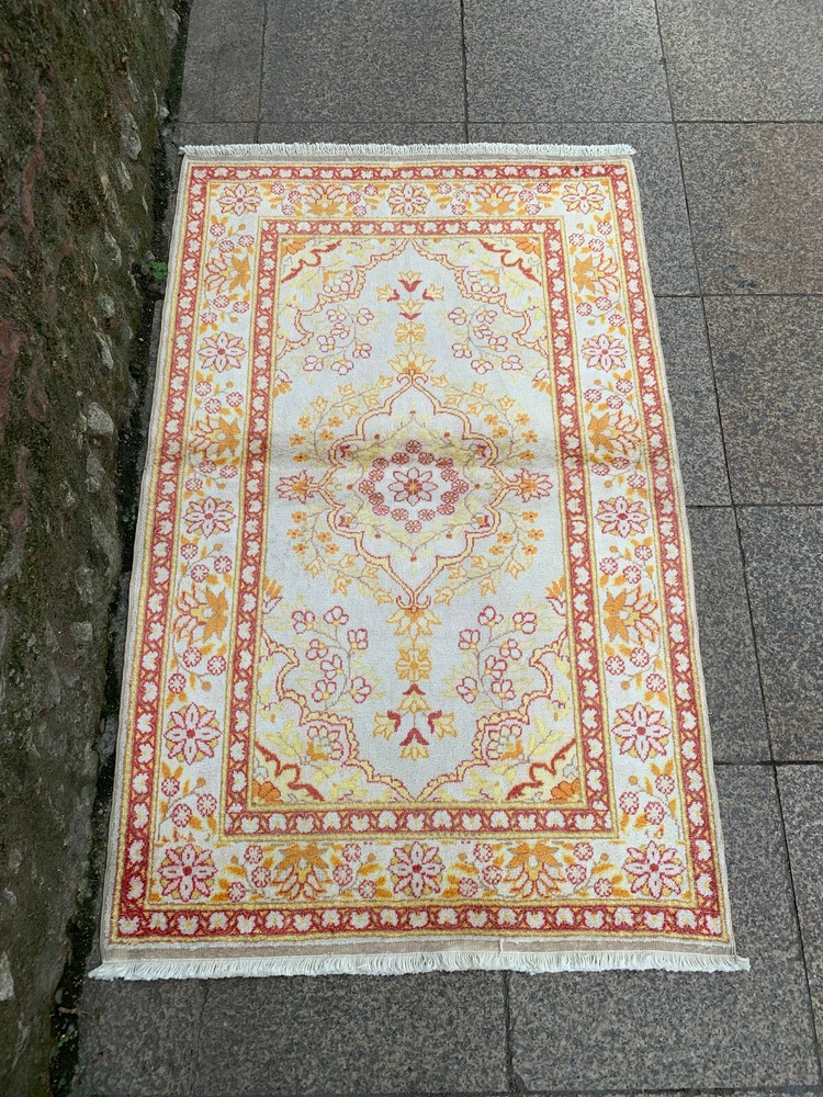 2'11'' x 4'8'' Vintage Natural Rug Village Rug Handmade Rug.SKU:F408
