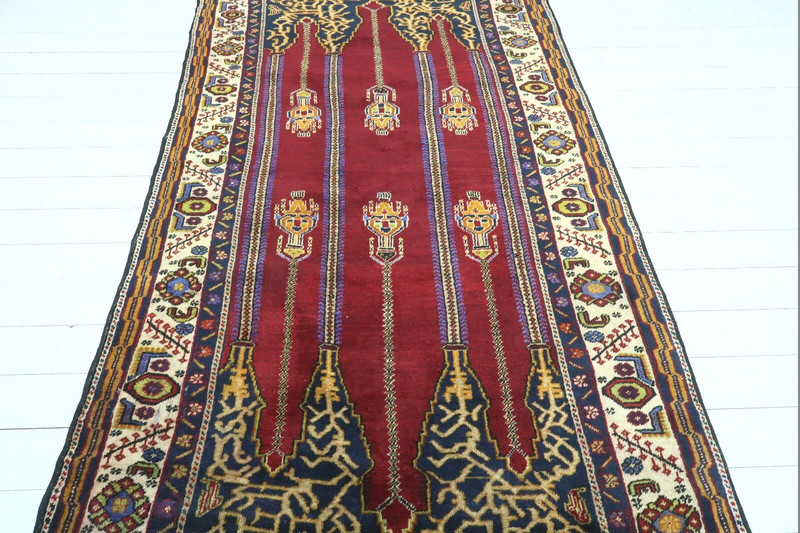 Anatolia Konya Carpet, Red Colored Rug, Wool Rug, Floor Rug Area Carpet 53"x105" gallery