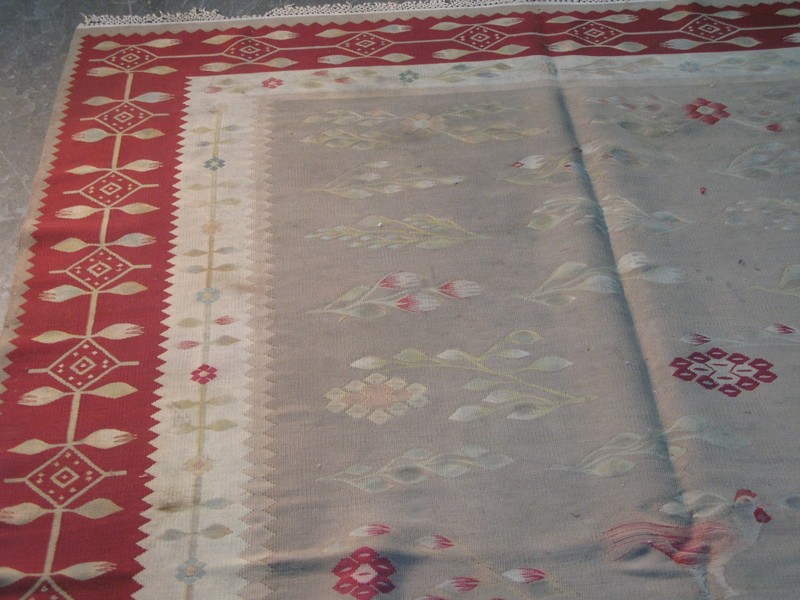 Antique European Bessarabian Wool Hand Made Kilim Rug 5'-7 x 8'-7 Moldova gallery