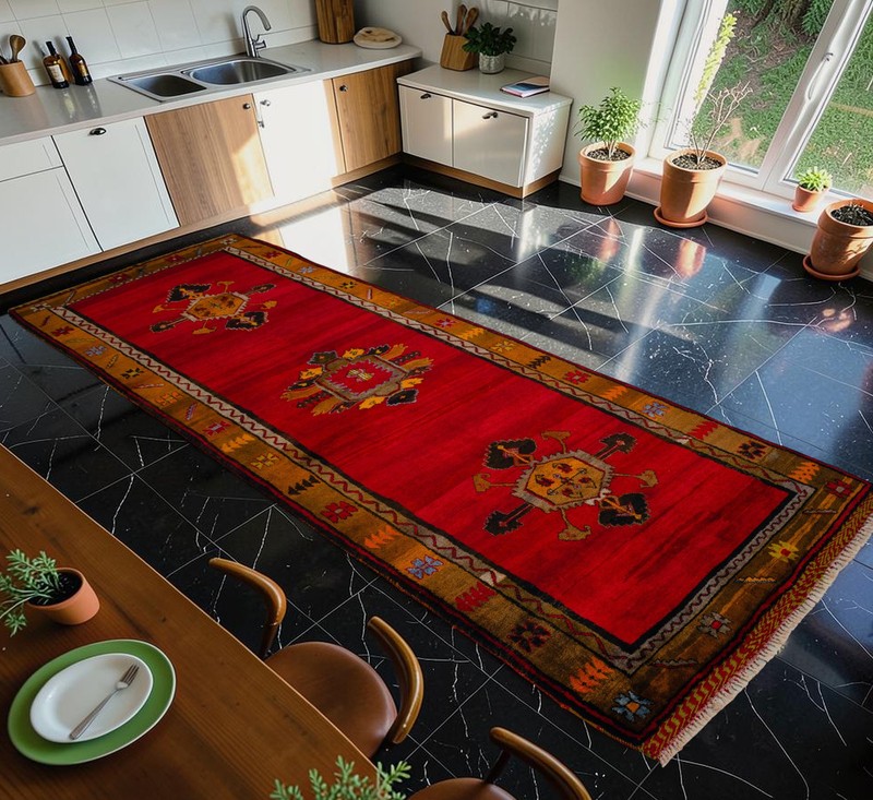 5x13 Runner Turkish Hand Knotted Rug for Living Room Large Runner Kitchen Decor gallery