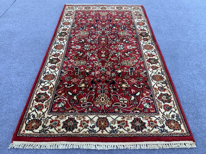 Amazing Hand Knotted Tribal Tabreez Wool Area Rug 5.6 x 3.3 Ft gallery