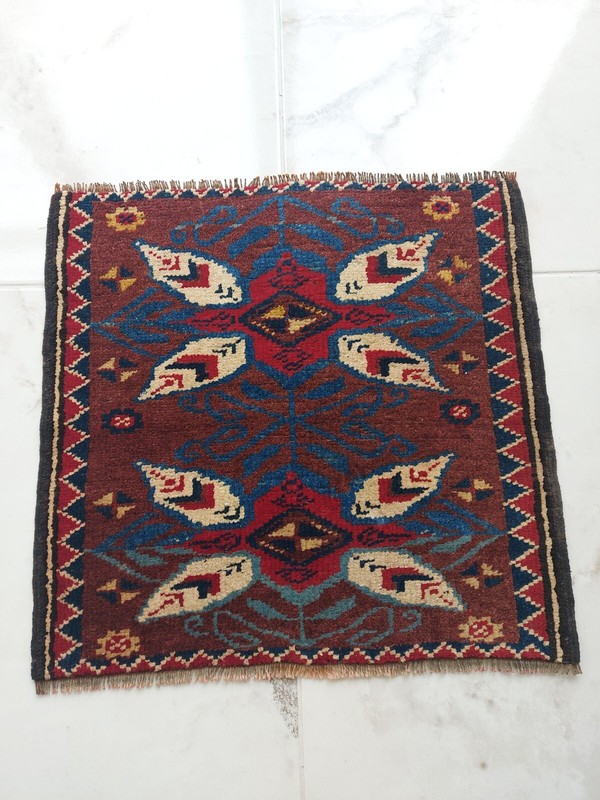 Antique Square Rare Motif Carpet Rug Mysterious Flower Rug, Handmade Decor Rug gallery