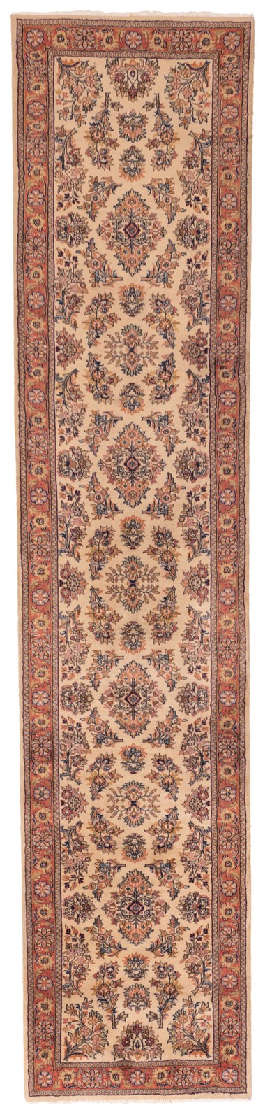 Vintage Hand-knotted Runner Rug 2'10" x 13'3" Traditional Oriental Wool Carpet gallery
