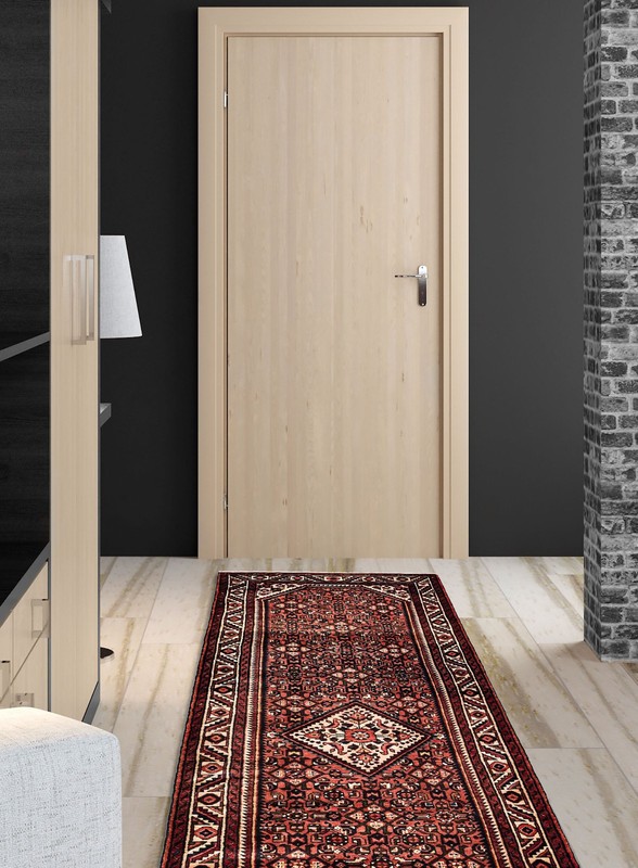 3'7" x 9'11" Vintage Hand-knotted Runner Rug Traditional Oriental Wool Carpet gallery