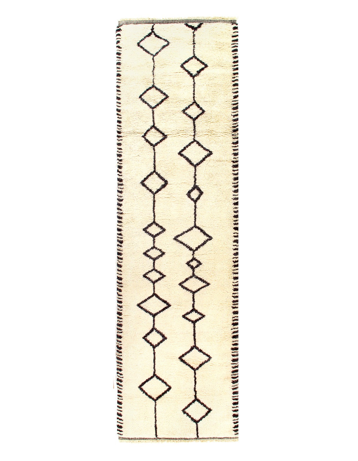 21st Century Genuine Fine Moroccan Hand-Knotted Runner - 3'4" x 11'10" gallery
