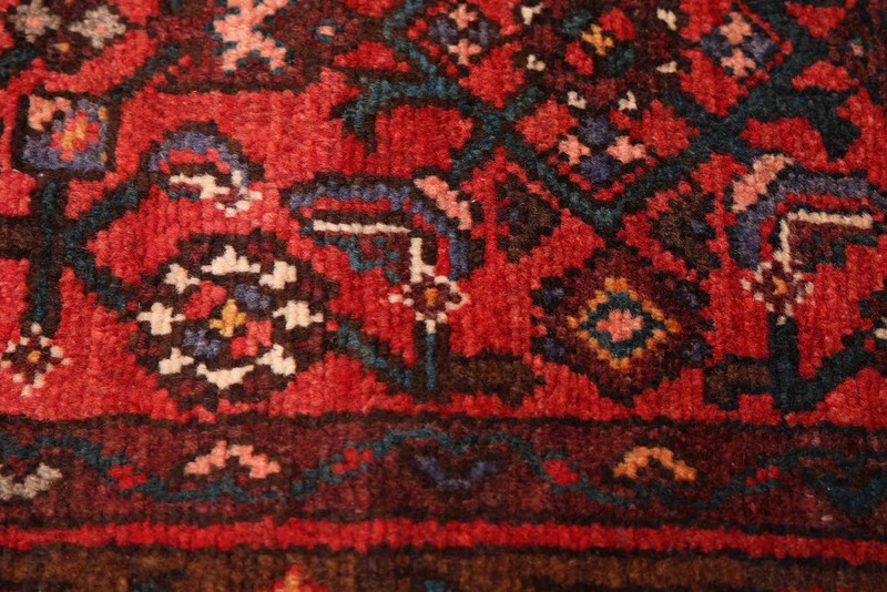 3'7" x 10'9" Vintage Hand-knotted Runner Rug Traditional Oriental Wool Carpet gallery