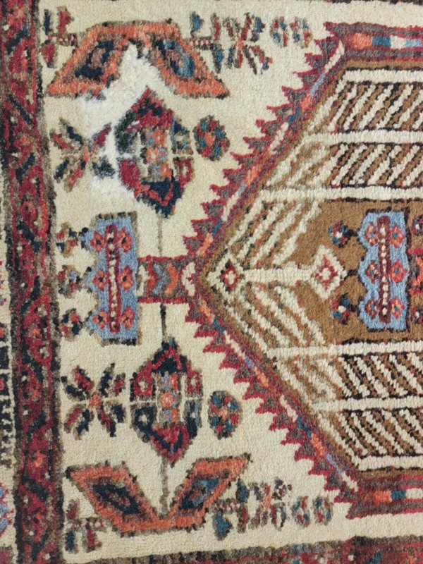 Antique Oriental Hand-Knotted Wool Runner Collectible Serapi Sarab 3'4" x 15'3" gallery