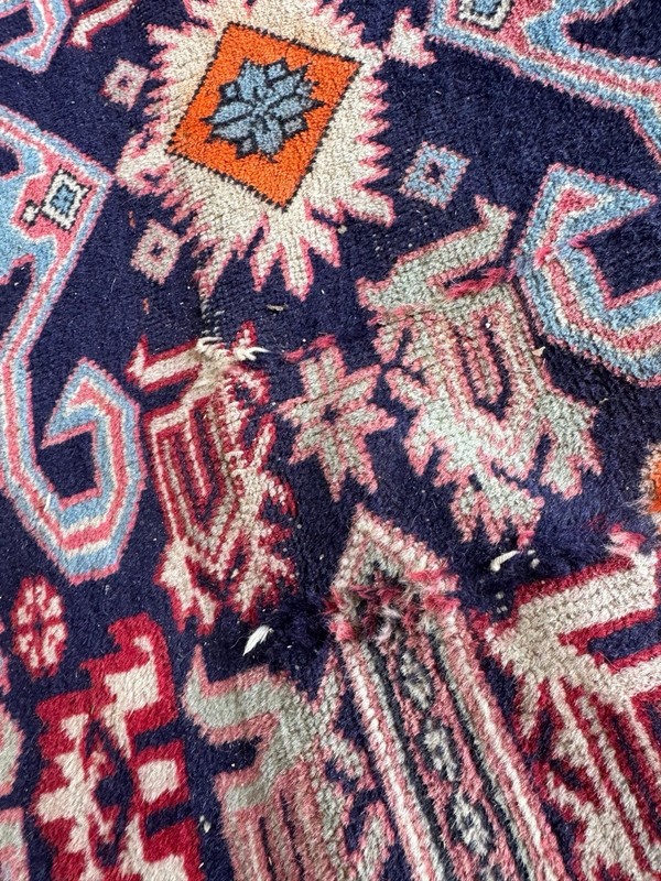 ANTIQUE CAUCASIAN KAZAK TRIBAL WOOL RUG HANDWOVEN RUNNER gallery