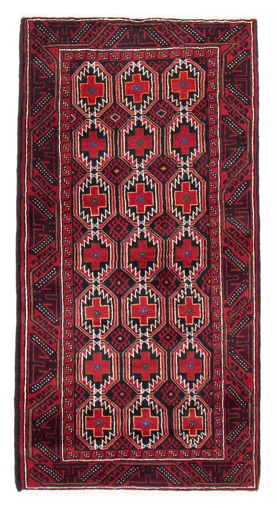 Vintage Traditional Hand-Knotted Area Rug 3'3" x 6'3" Oriental Wool Carpet