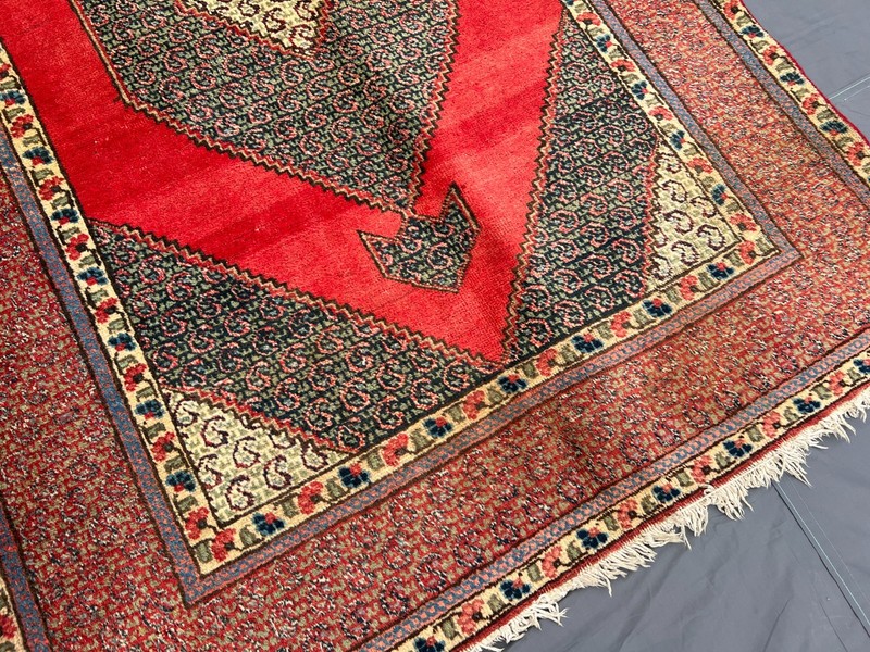 3'10x6'1 ft Caucasian Boteh Diamond Medallion Handknotted Wool Vintage Rug gallery