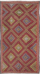 Vintage Hand Woven Area Rug 5’11” x 10’9″ Traditional Wool Oriental Carpet