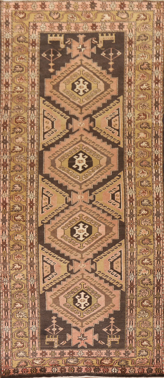 Geometric Traditional Muted 11 ft. Runner Rug 4x11 Wool Handmade Carpet gallery