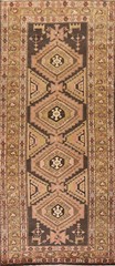 Geometric Traditional Muted 11 ft. Runner Rug 4×11 Wool Handmade Carpet