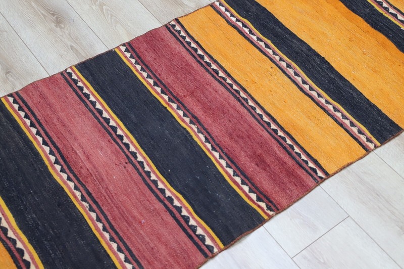 Southwestern Runner Tribal Handmade Kilim Hallway Traditional Carpet 2x7ft gallery